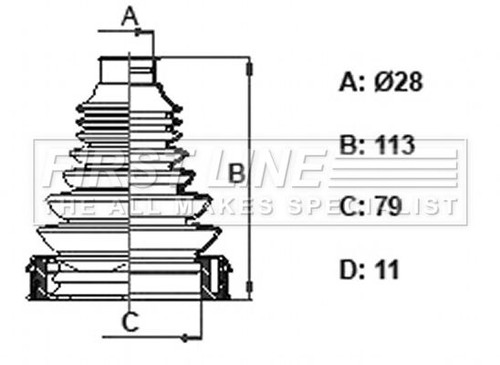 First line fcb6407 drive shaft - fcb6407,