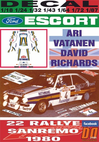 Decal ford escort 1800 mkii - escort,