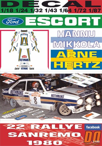 Decal ford escort 1800 - escort, rs