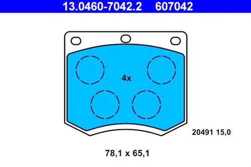 Disc brake pad set ate - disc,