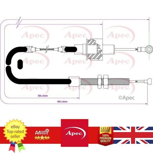Clutch control cable - control, for